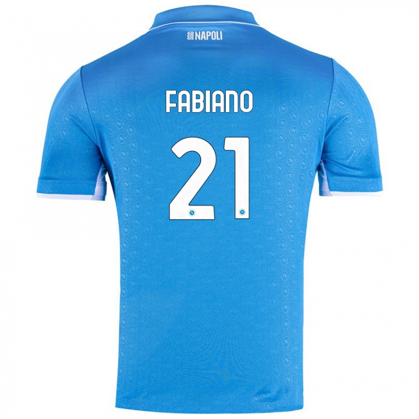 Niño Camiseta Francesca Fabiano #21 Azul Cielo 1ª Equipación 2024/25 La Camisa Argentina