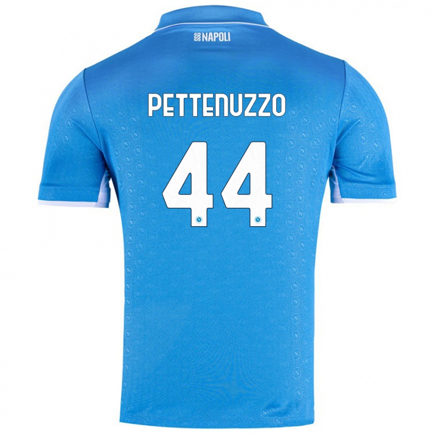 Niño Camiseta Tecla Pettenuzzo #44 Azul Cielo 1ª Equipación 2024/25 La Camisa Argentina