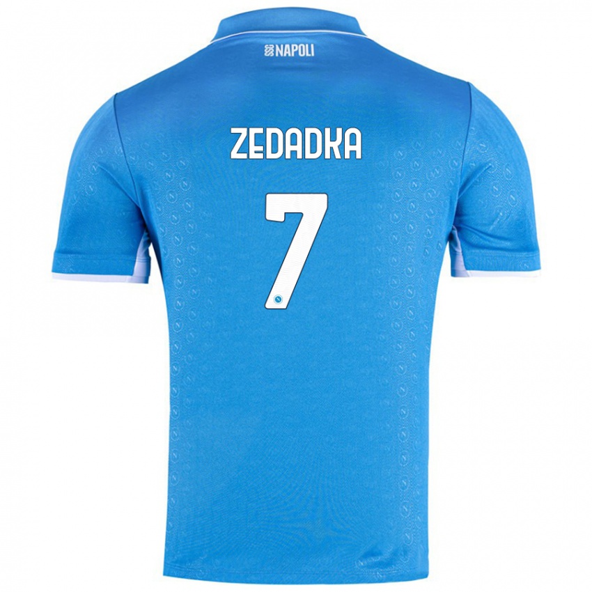 Niño Camiseta Karim Zedadka #7 Azul Cielo 1ª Equipación 2024/25 La Camisa Argentina