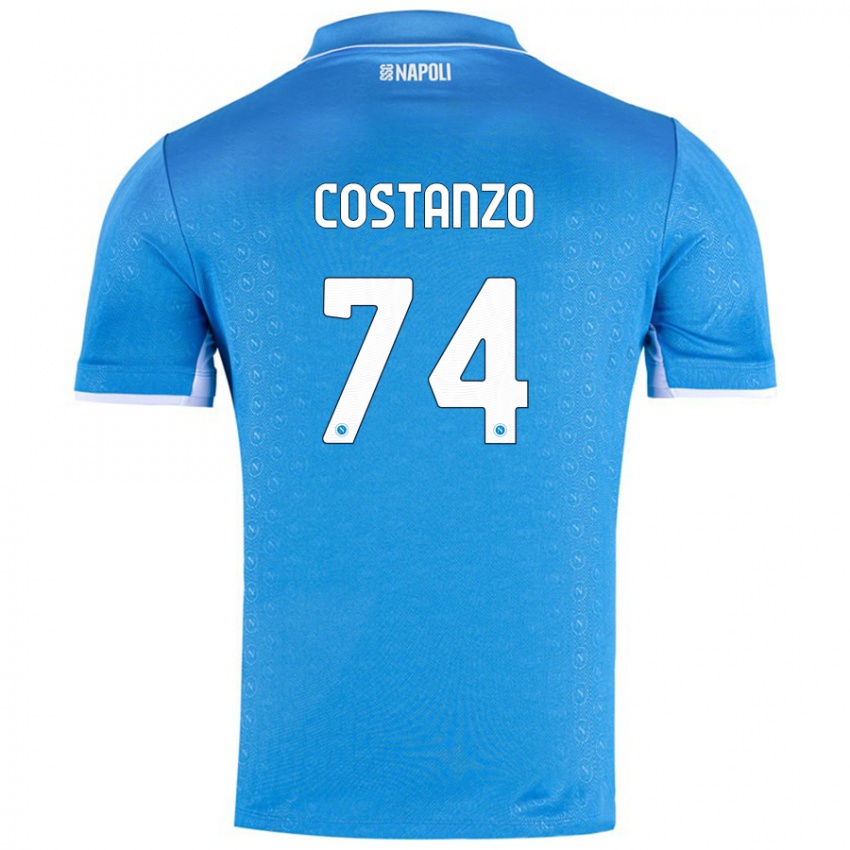 Niño Camiseta Davide Costanzo #74 Azul Cielo 1ª Equipación 2024/25 La Camisa Argentina