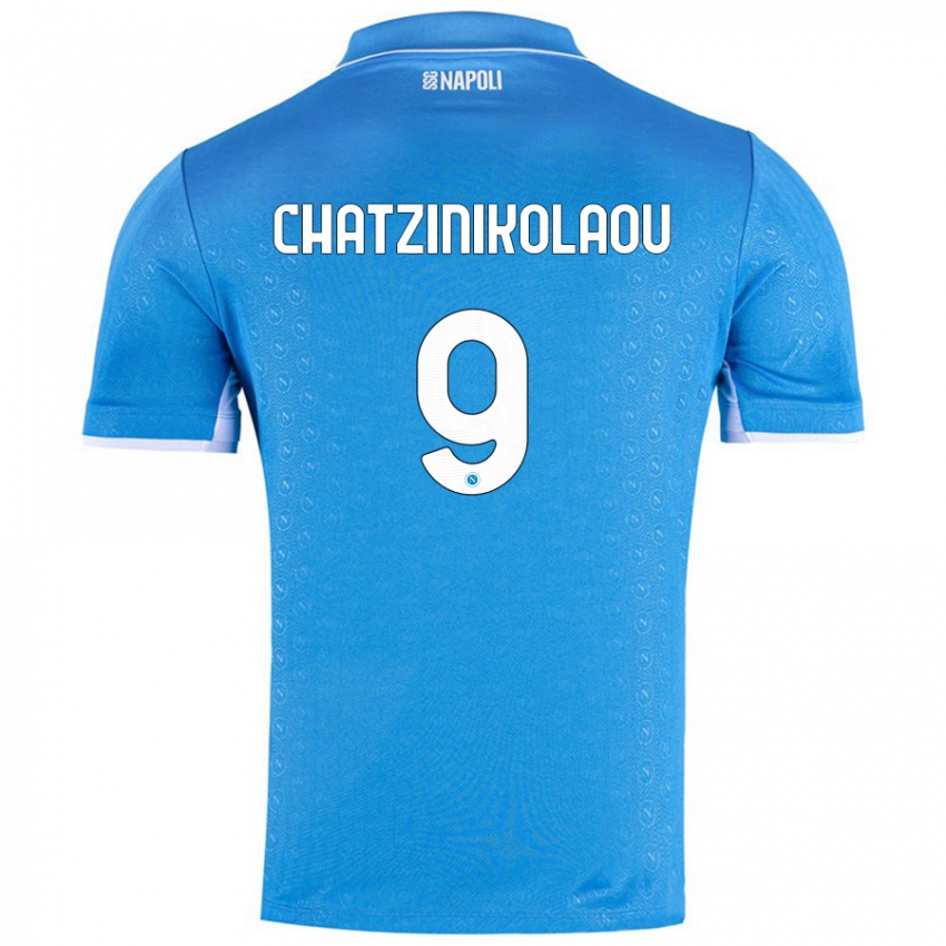 Niño Camiseta Despoina Chatzinikolaou #9 Azul Cielo 1ª Equipación 2024/25 La Camisa Argentina