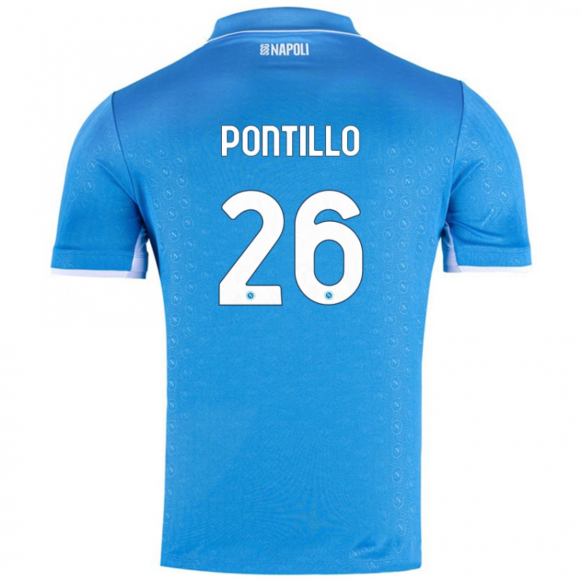 Niño Camiseta Pasquale Pontillo #26 Azul Cielo 1ª Equipación 2024/25 La Camisa Argentina