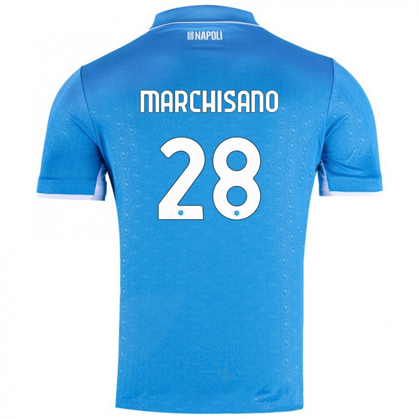 Niño Camiseta Matteo Marchisano #28 Azul Cielo 1ª Equipación 2024/25 La Camisa Argentina