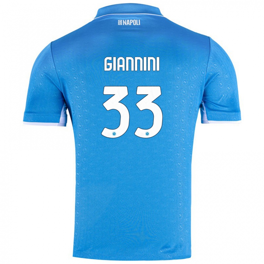 Niño Camiseta Enrico Giannini #33 Azul Cielo 1ª Equipación 2024/25 La Camisa Argentina