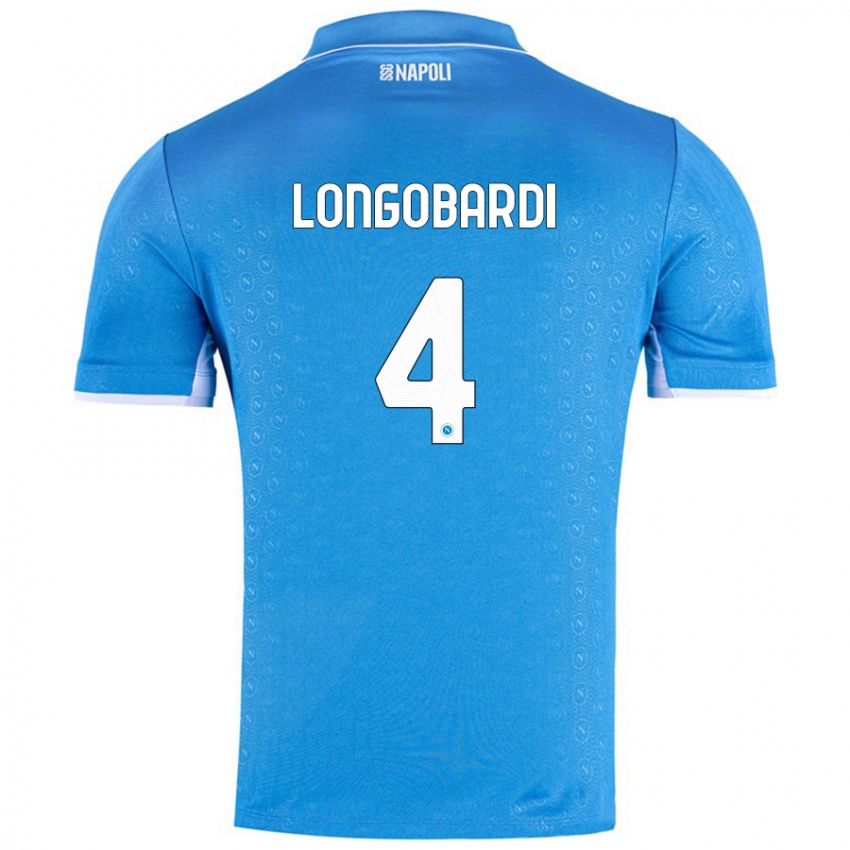 Niño Camiseta Salvatore Longobardi #4 Azul Cielo 1ª Equipación 2024/25 La Camisa Argentina