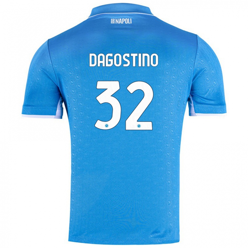 Niño Camiseta Giuseppe Dagostino #32 Azul Cielo 1ª Equipación 2024/25 La Camisa Argentina