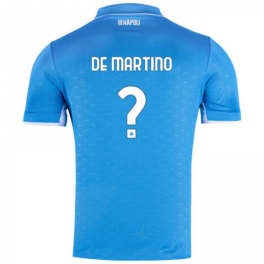 Niño Camiseta Enrico Pio De Martino #0 Azul Cielo 1ª Equipación 2024/25 La Camisa Argentina