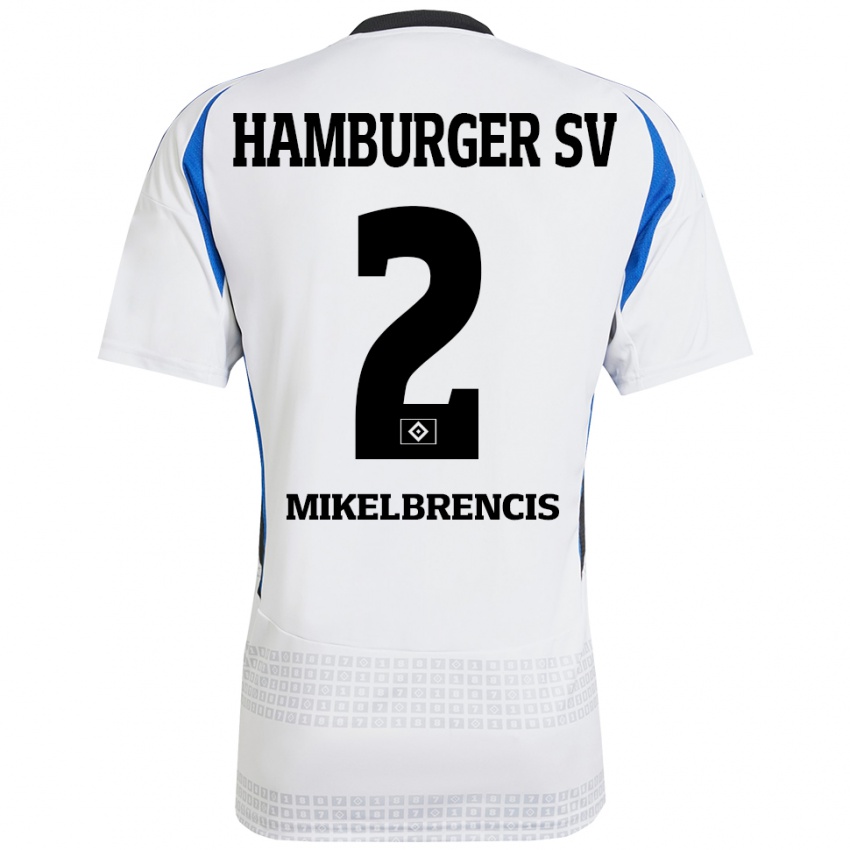 Niño Camiseta William Mikelbrencis #2 Blanco Azul 1ª Equipación 2024/25 La Camisa Argentina