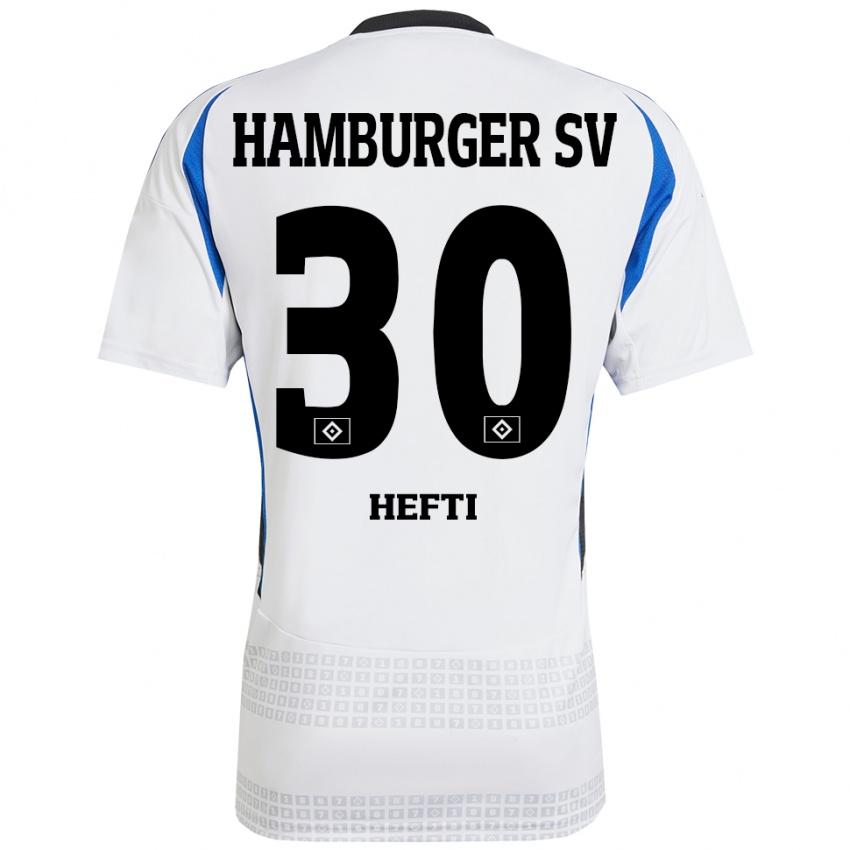 Niño Camiseta Silvan Hefti #30 Blanco Azul 1ª Equipación 2024/25 La Camisa Argentina