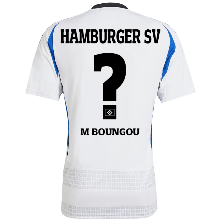 Niño Camiseta Edmond Loubongo-M'boungou #0 Blanco Azul 1ª Equipación 2024/25 La Camisa Argentina