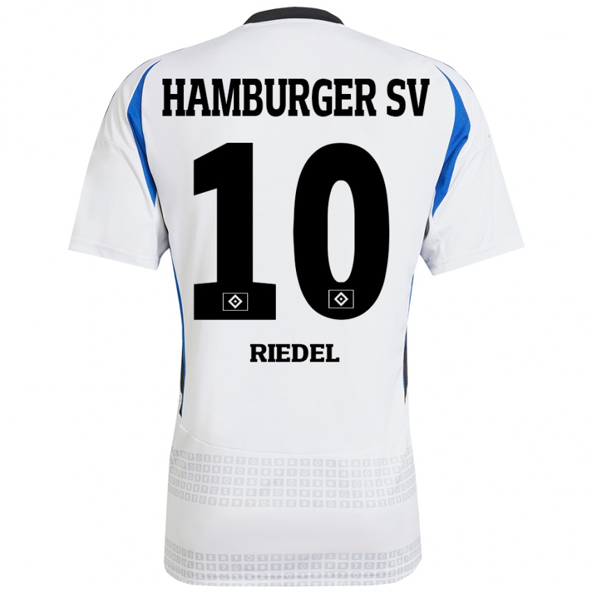 Niño Camiseta Arnaud Riedel #10 Blanco Azul 1ª Equipación 2024/25 La Camisa Argentina