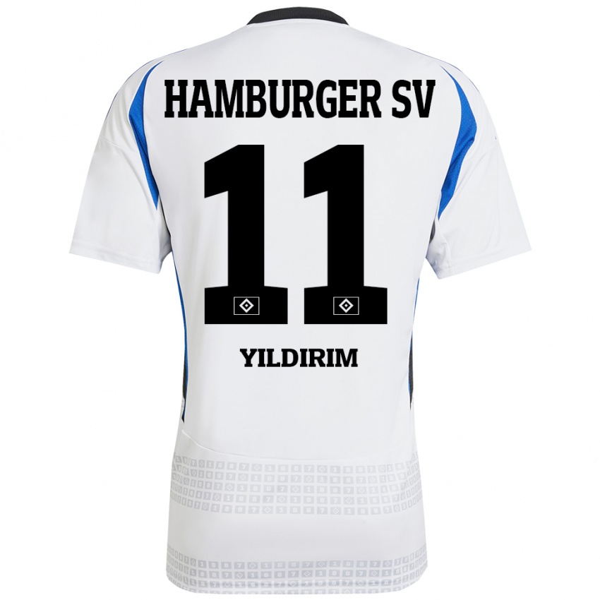 Niño Camiseta Mehmet Yildirim #11 Blanco Azul 1ª Equipación 2024/25 La Camisa Argentina