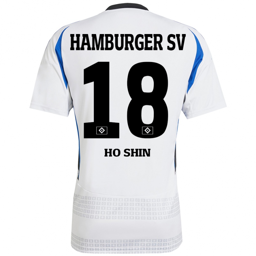 Niño Camiseta Jae Ho Shin #18 Blanco Azul 1ª Equipación 2024/25 La Camisa Argentina