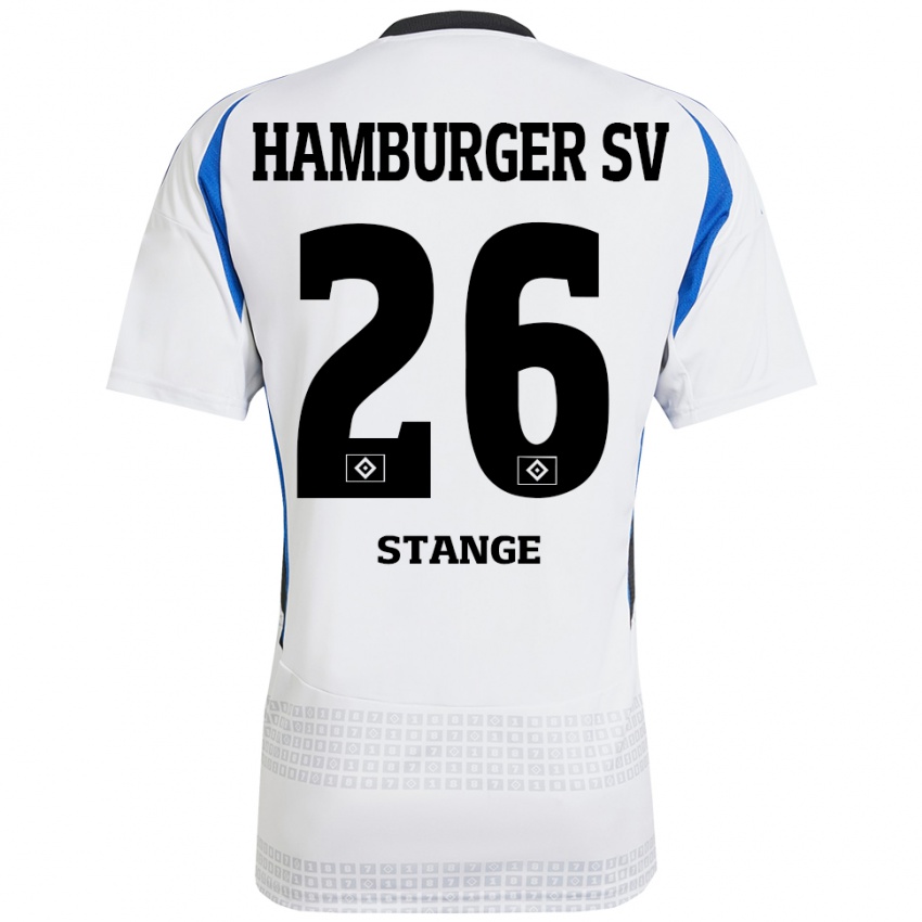 Niño Camiseta Otto Stange #26 Blanco Azul 1ª Equipación 2024/25 La Camisa Argentina