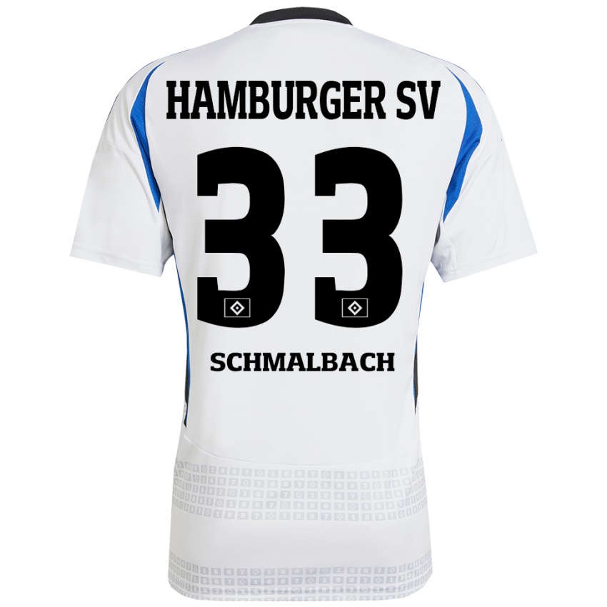 Niño Camiseta Sebastian Schmalbach #33 Blanco Azul 1ª Equipación 2024/25 La Camisa Argentina