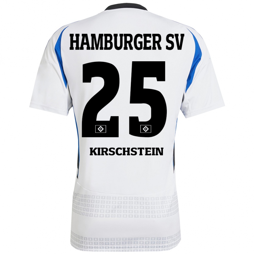 Niño Camiseta Merle Kirschstein #25 Blanco Azul 1ª Equipación 2024/25 La Camisa Argentina