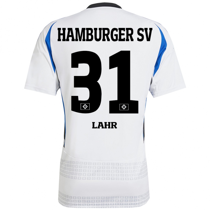 Niño Camiseta Jobina Lahr #31 Blanco Azul 1ª Equipación 2024/25 La Camisa Argentina