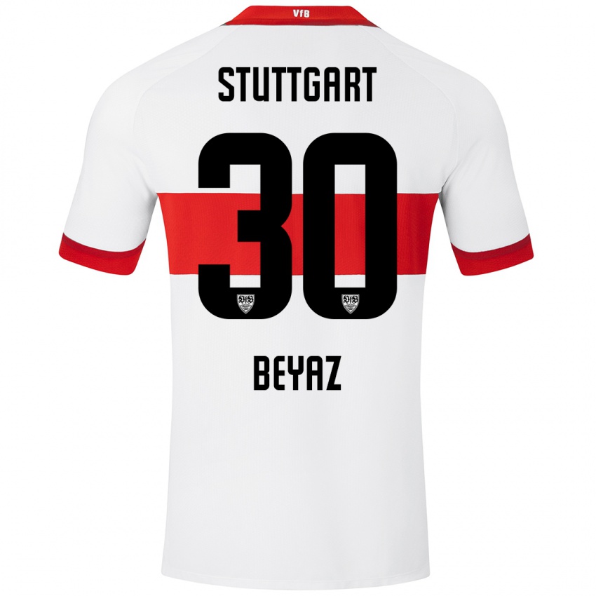 Niño Camiseta Ömer Beyaz #30 Blanco Rojo 1ª Equipación 2024/25 La Camisa Argentina