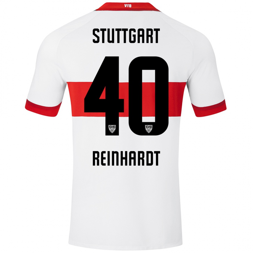 Niño Camiseta Peter Reinhardt #40 Blanco Rojo 1ª Equipación 2024/25 La Camisa Argentina