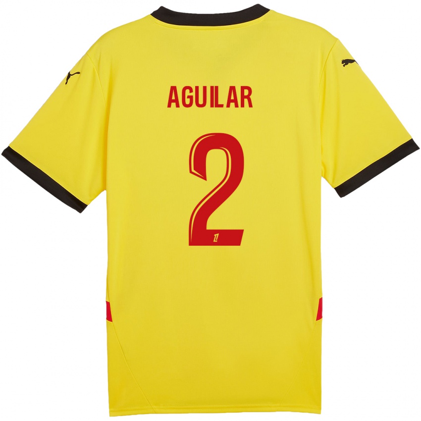 Niño Camiseta Ruben Aguilar #2 Amarillo Rojo 1ª Equipación 2024/25 La Camisa Argentina