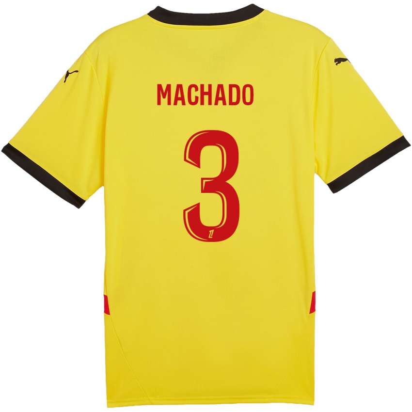 Niño Camiseta Deiver Machado #3 Amarillo Rojo 1ª Equipación 2024/25 La Camisa Argentina