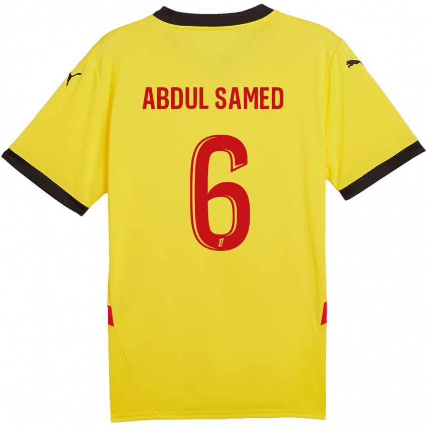 Niño Camiseta Salis Abdul Samed #6 Amarillo Rojo 1ª Equipación 2024/25 La Camisa Argentina