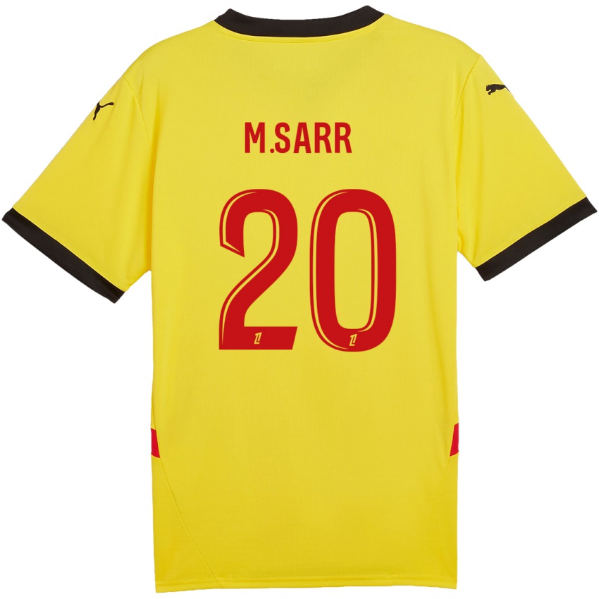 Niño Camiseta Malang Sarr #20 Amarillo Rojo 1ª Equipación 2024/25 La Camisa Argentina