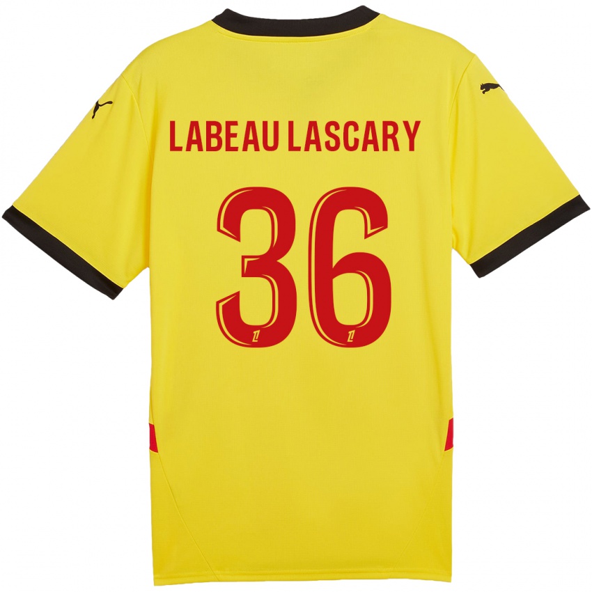 Niño Camiseta Rémy Labeau Lascary #36 Amarillo Rojo 1ª Equipación 2024/25 La Camisa Argentina