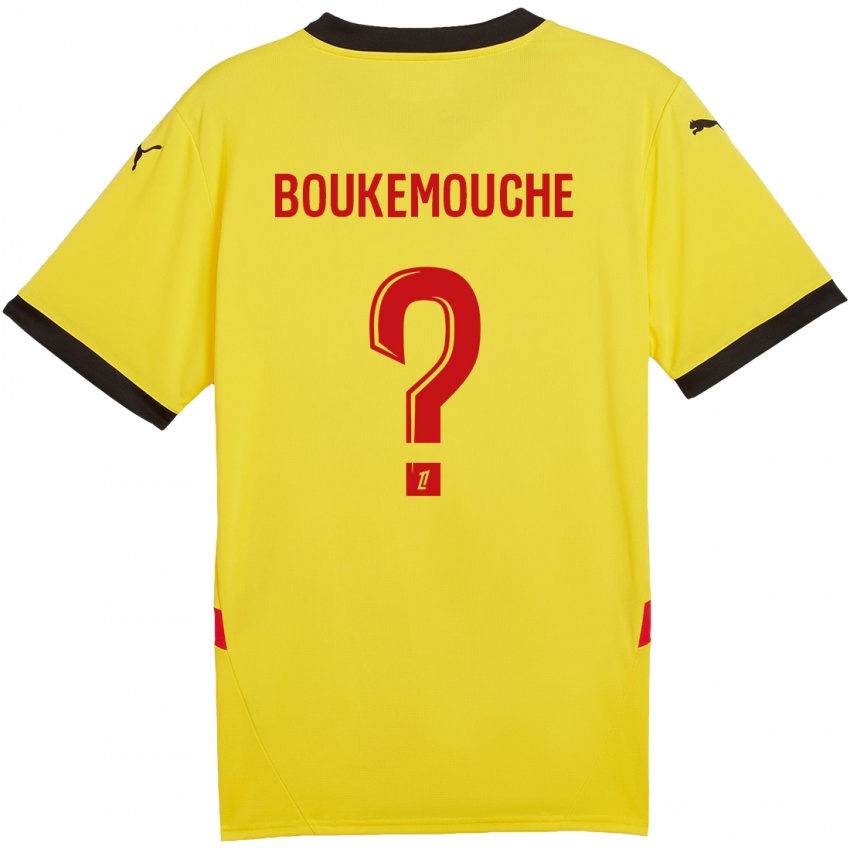 Niño Camiseta Amine Boukemouche #0 Amarillo Rojo 1ª Equipación 2024/25 La Camisa Argentina