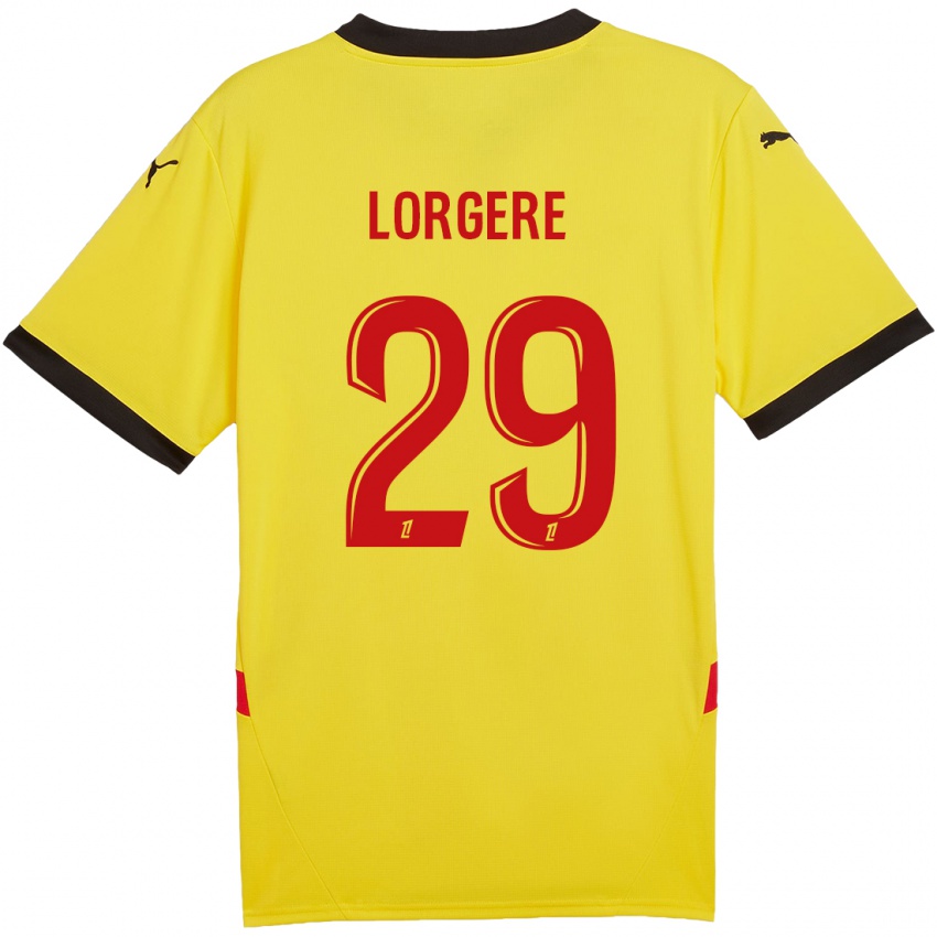 Niño Camiseta Charlotte Lorgeré #29 Amarillo Rojo 1ª Equipación 2024/25 La Camisa Argentina