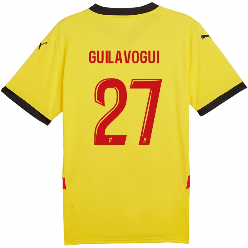 Niño Camiseta Morgan Guilavogui #27 Amarillo Rojo 1ª Equipación 2024/25 La Camisa Argentina