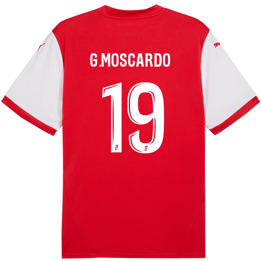 Niño Camiseta Gabriel Moscardo #19 Rojo Blanco 1ª Equipación 2024/25 La Camisa Argentina