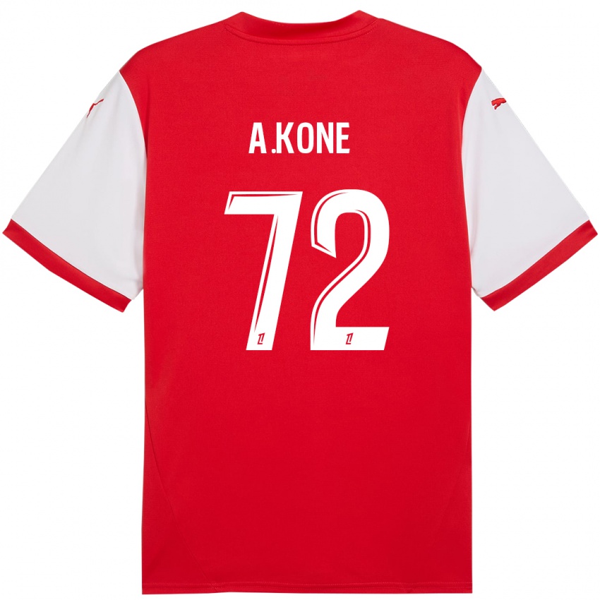 Niño Camiseta Amadou Koné #72 Rojo Blanco 1ª Equipación 2024/25 La Camisa Argentina