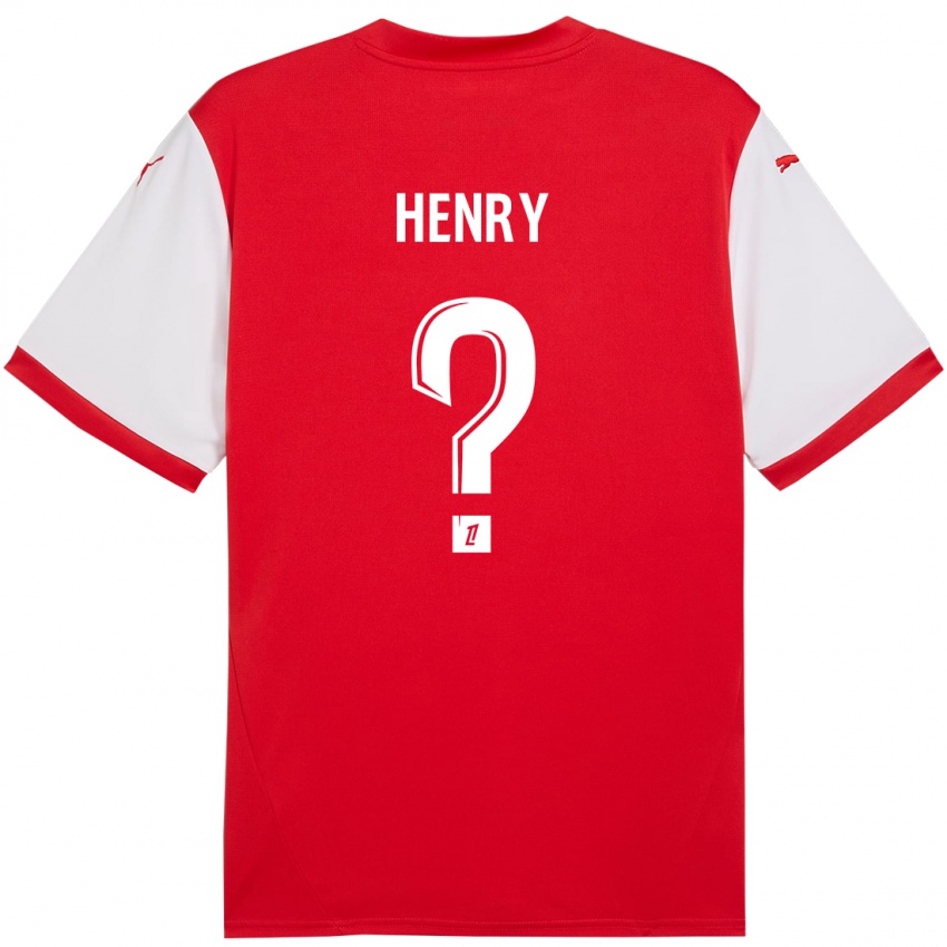 Niño Camiseta Kobi Henry #0 Rojo Blanco 1ª Equipación 2024/25 La Camisa Argentina