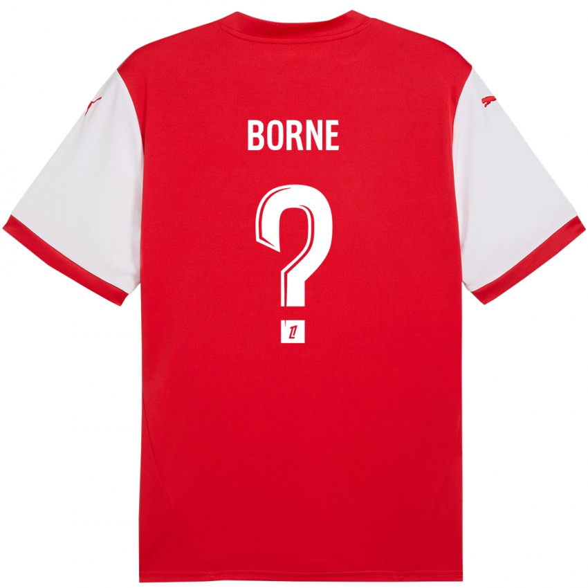 Niño Camiseta Melvin Borne #0 Rojo Blanco 1ª Equipación 2024/25 La Camisa Argentina