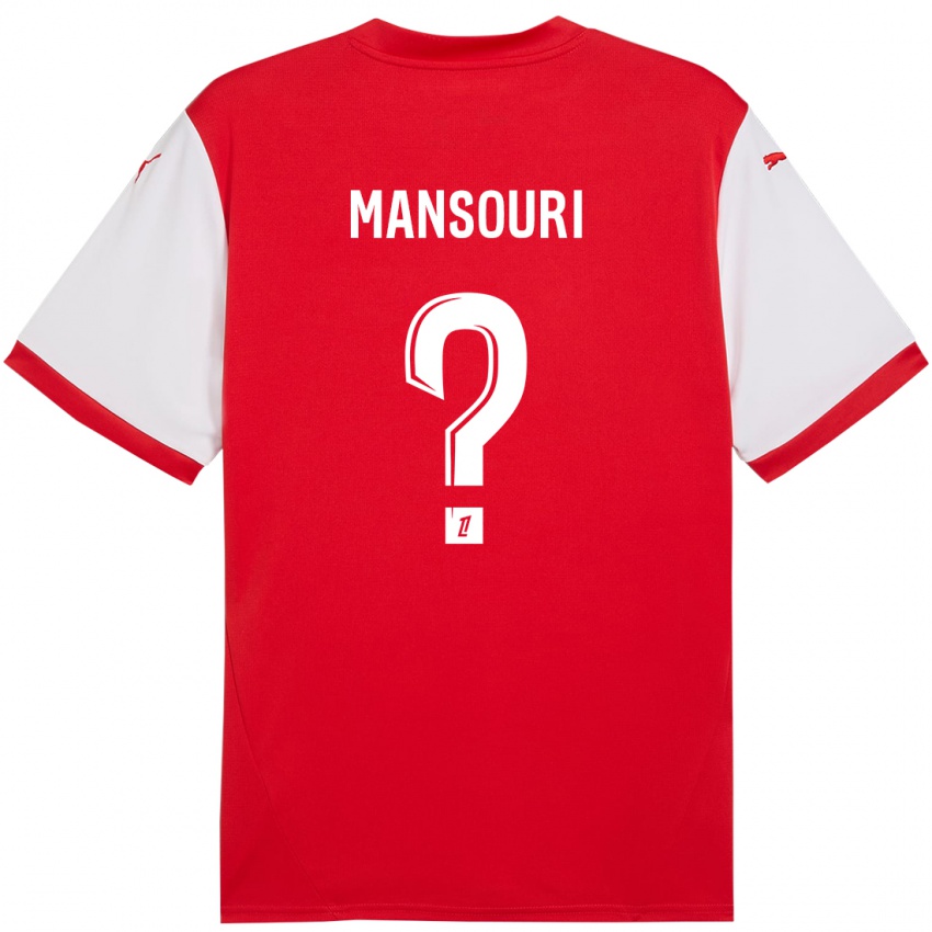 Niño Camiseta Keryane Mansouri #0 Rojo Blanco 1ª Equipación 2024/25 La Camisa Argentina