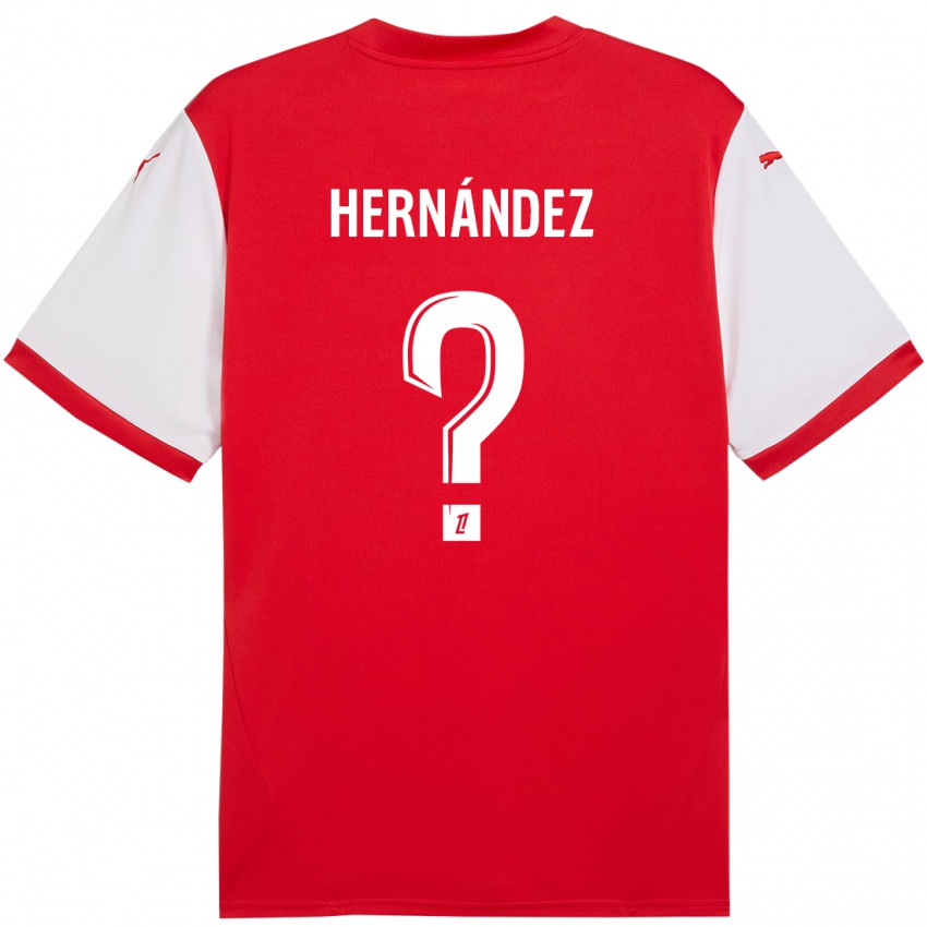 Niño Camiseta Melvin Hernández #0 Rojo Blanco 1ª Equipación 2024/25 La Camisa Argentina