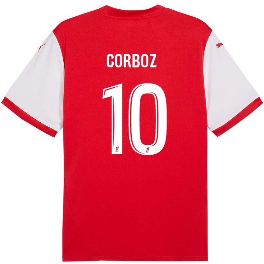 Niño Camiseta Rachel Corboz #10 Rojo Blanco 1ª Equipación 2024/25 La Camisa Argentina