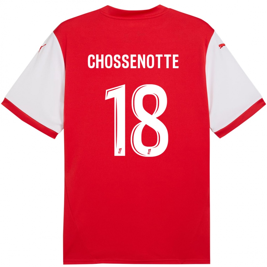 Niño Camiseta Shana Chossenotte #18 Rojo Blanco 1ª Equipación 2024/25 La Camisa Argentina