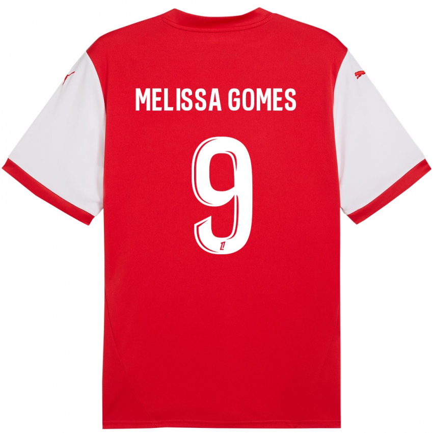 Niño Camiseta Melissa Ferreira Gomes #9 Rojo Blanco 1ª Equipación 2024/25 La Camisa Argentina