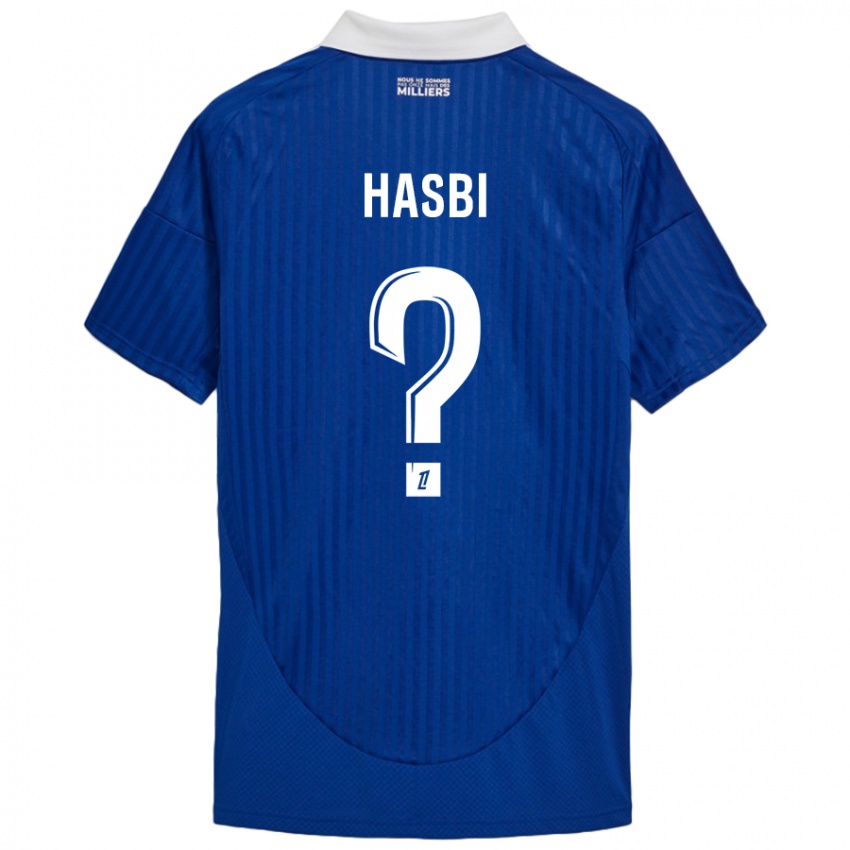 Niño Camiseta Walid Hasbi #0 Azul Blanco 1ª Equipación 2024/25 La Camisa Argentina