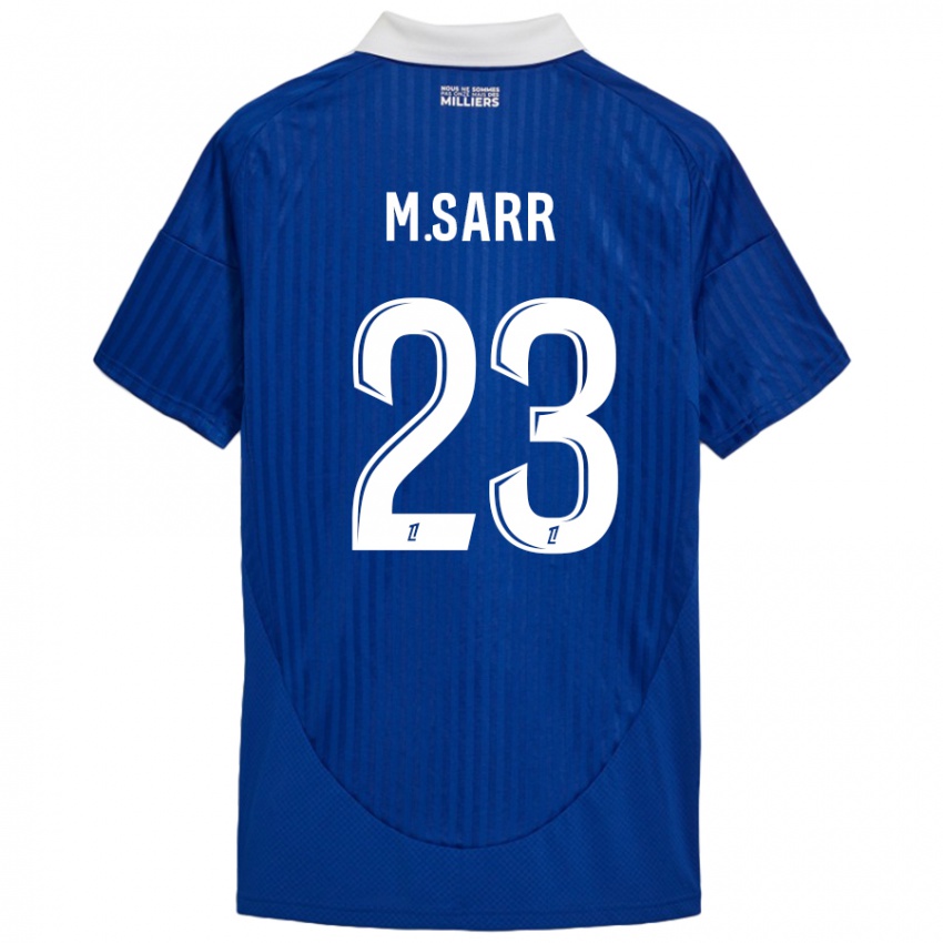 Niño Camiseta Mamadou Sarr #23 Azul Blanco 1ª Equipación 2024/25 La Camisa Argentina