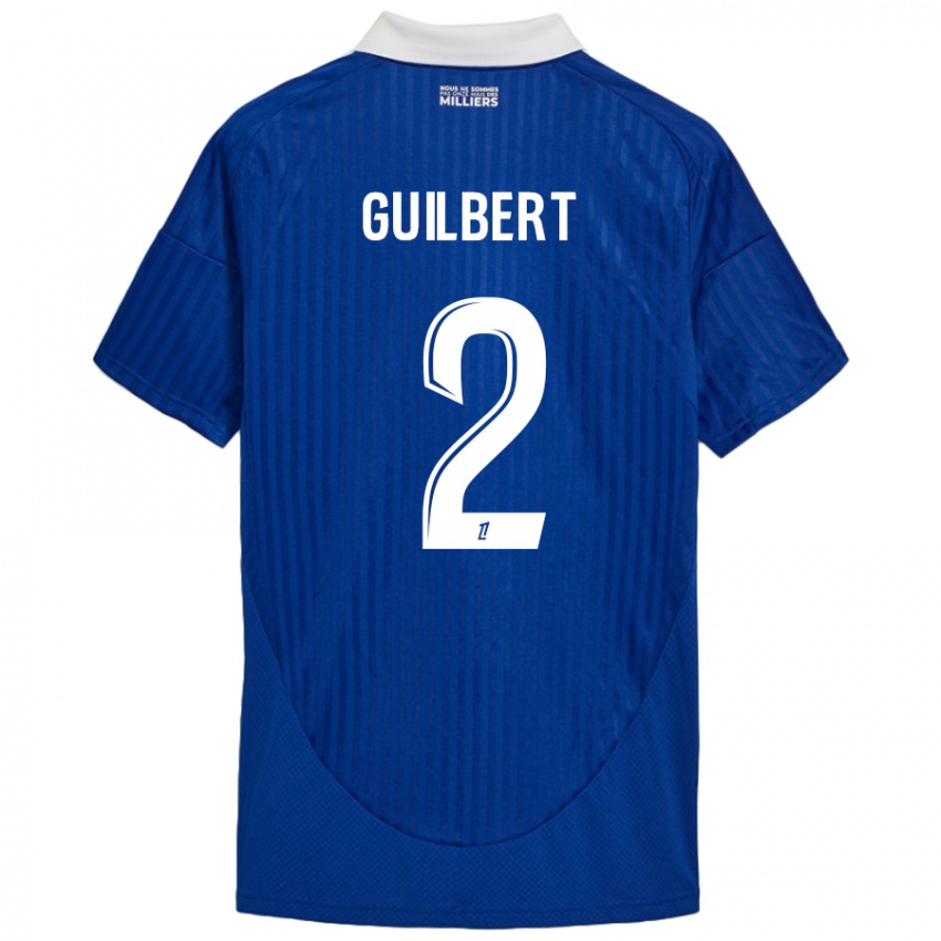 Niño Camiseta Frédéric Guilbert #2 Azul Blanco 1ª Equipación 2024/25 La Camisa Argentina