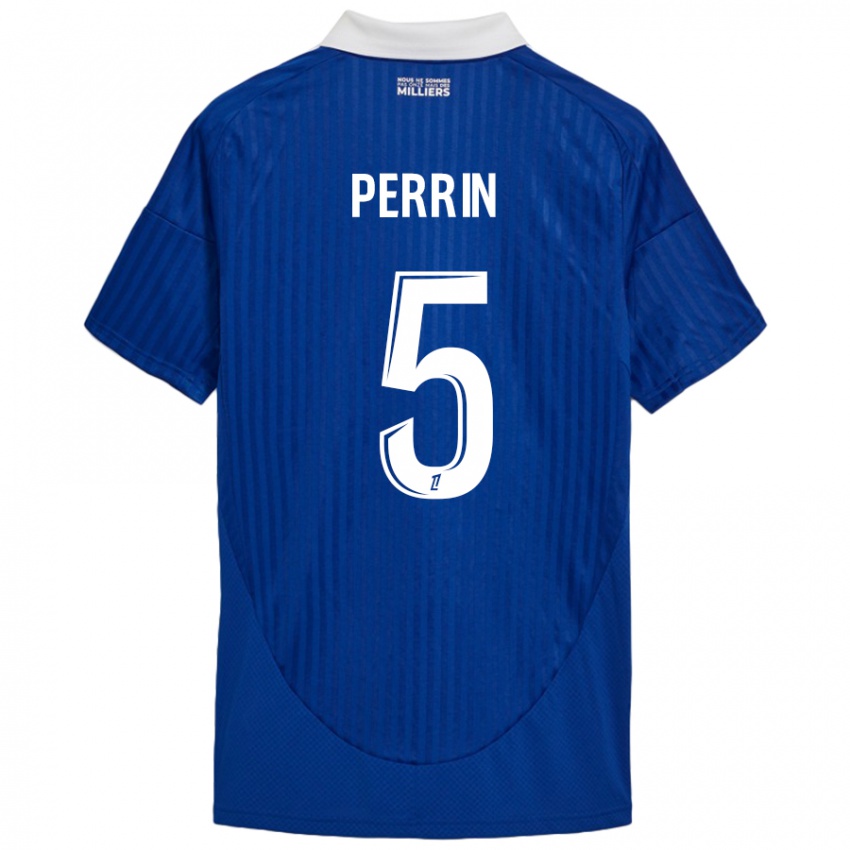 Niño Camiseta Lucas Perrin #5 Azul Blanco 1ª Equipación 2024/25 La Camisa Argentina