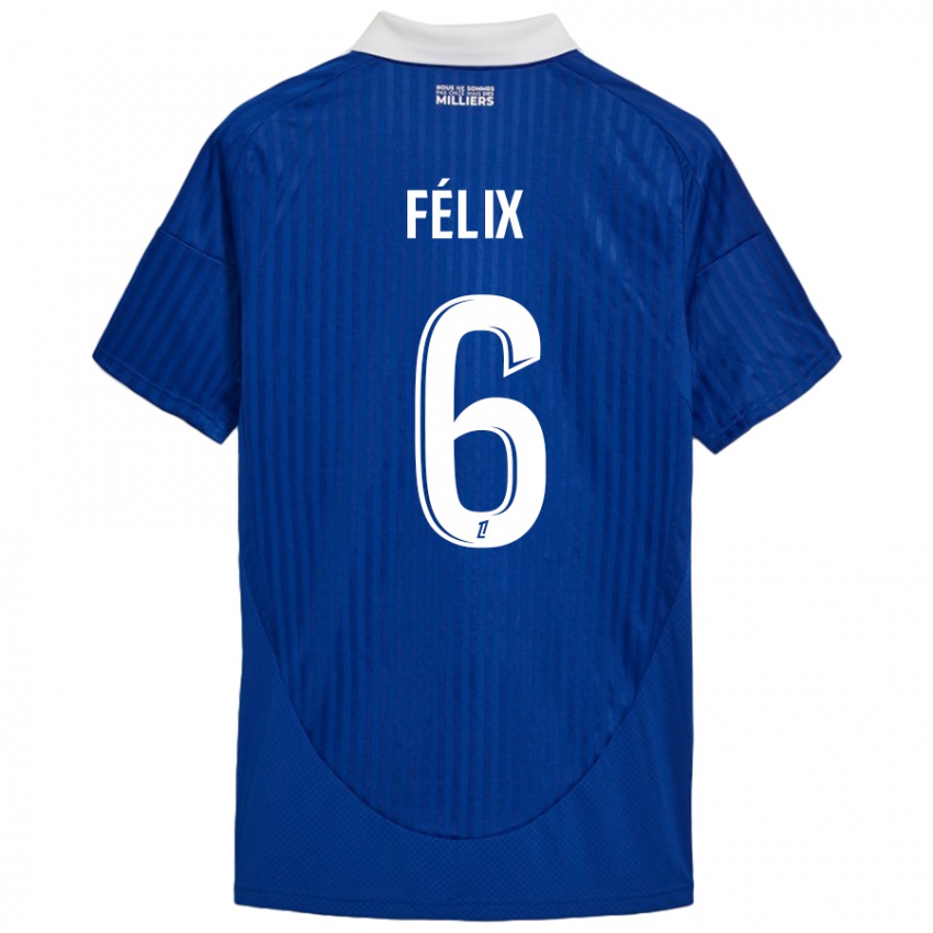 Niño Camiseta Félix Lemaréchal #6 Azul Blanco 1ª Equipación 2024/25 La Camisa Argentina