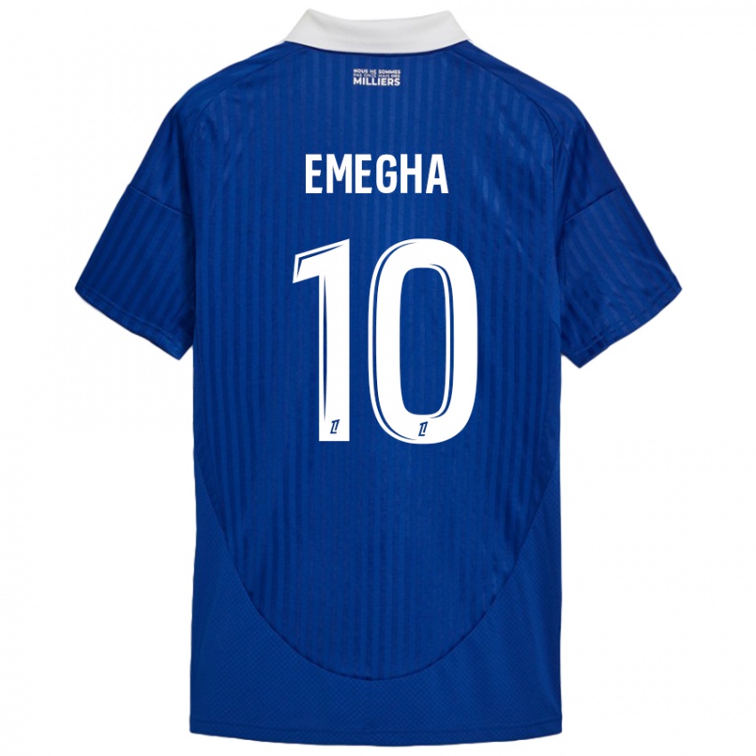 Niño Camiseta Emanuel Emegha #10 Azul Blanco 1ª Equipación 2024/25 La Camisa Argentina