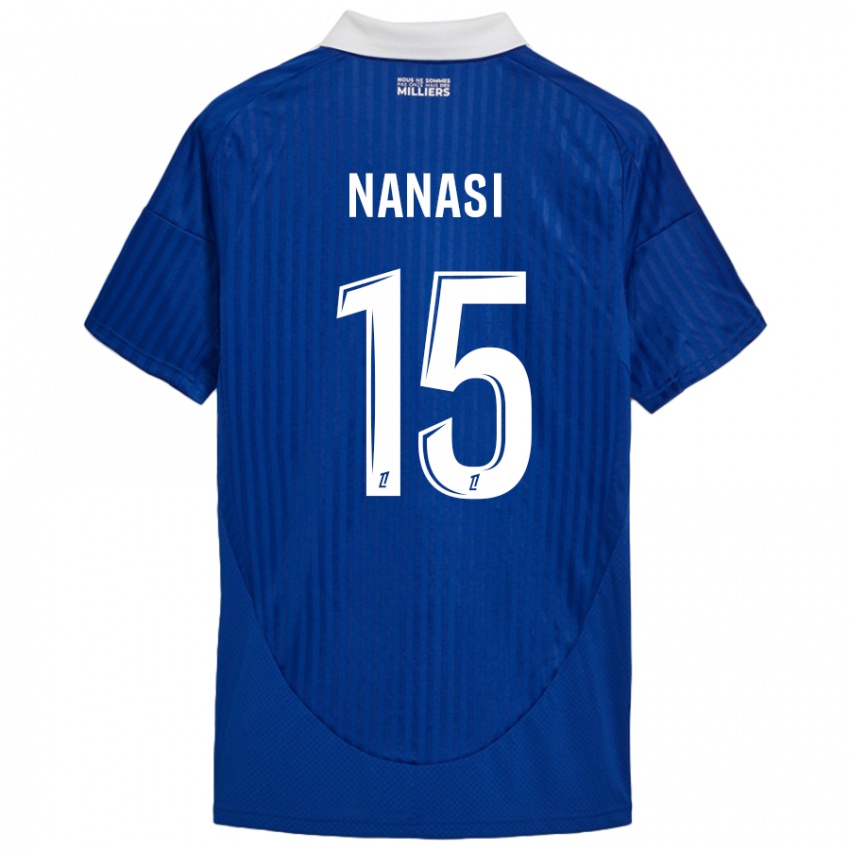 Niño Camiseta Sebastian Nanasi #15 Azul Blanco 1ª Equipación 2024/25 La Camisa Argentina