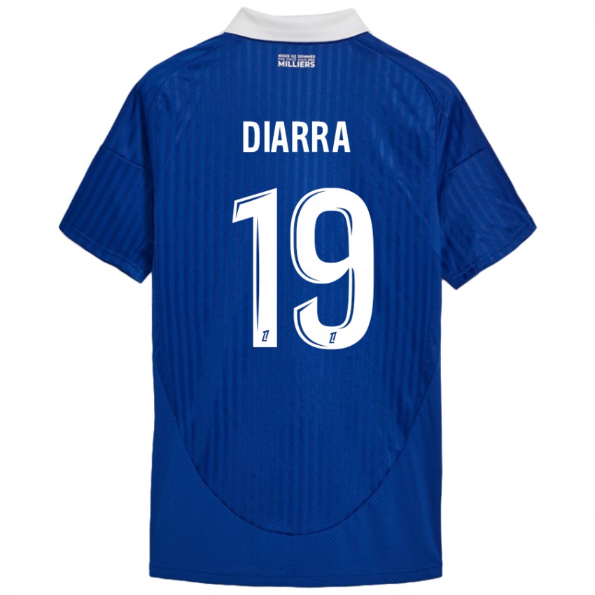 Niño Camiseta Habib Diarra #19 Azul Blanco 1ª Equipación 2024/25 La Camisa Argentina