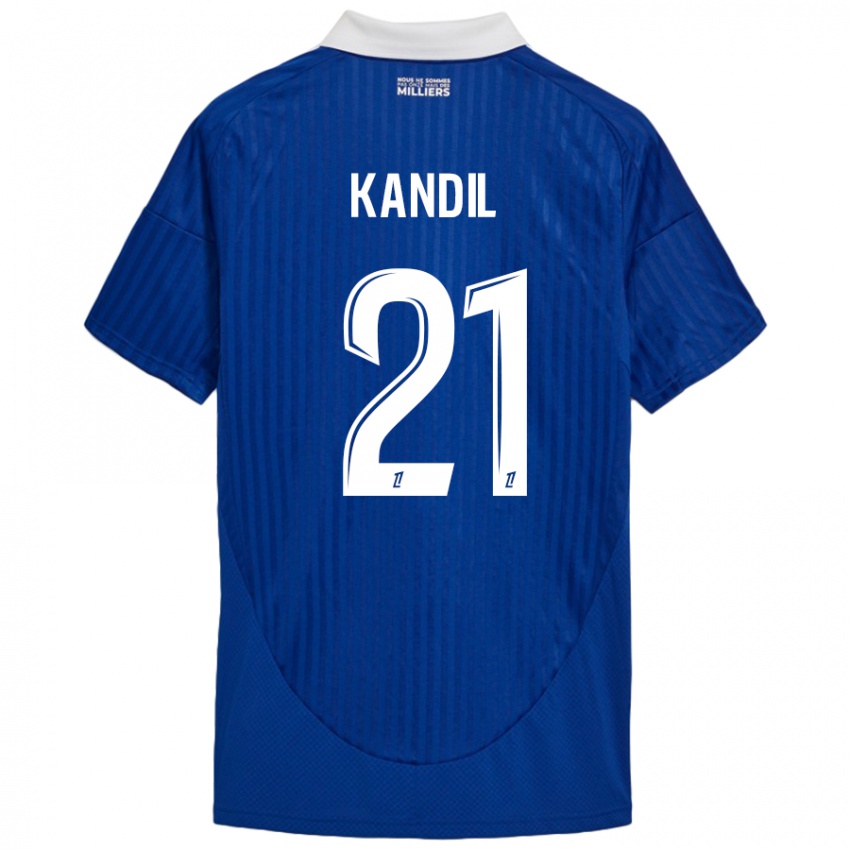 Niño Camiseta Nordine Kandil #21 Azul Blanco 1ª Equipación 2024/25 La Camisa Argentina