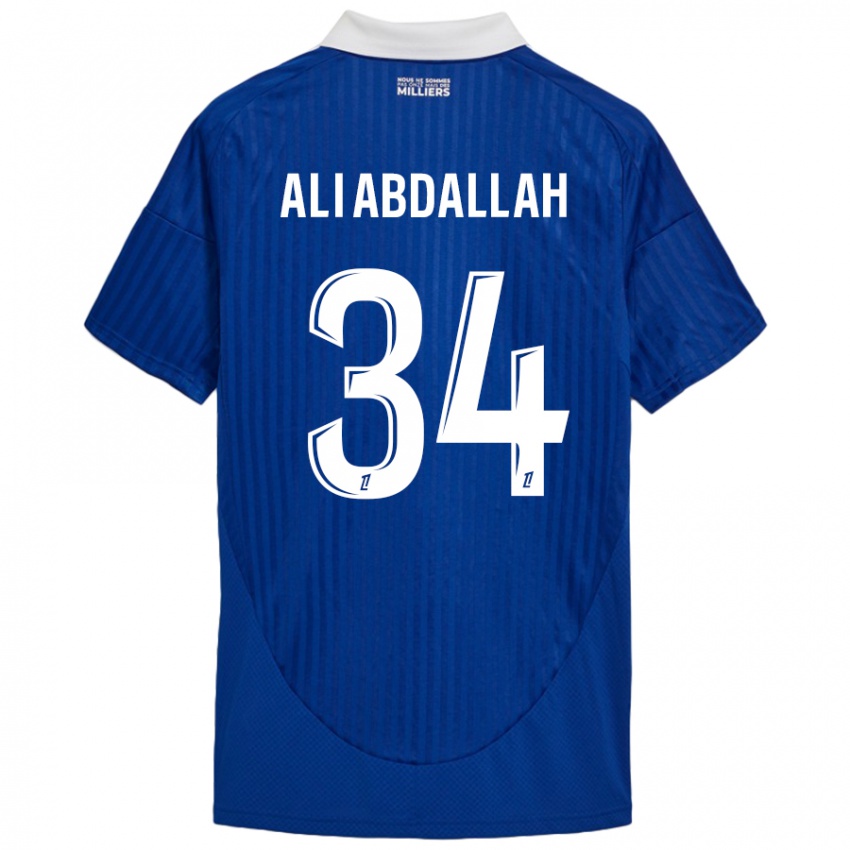 Niño Camiseta Aboubacar Ali Abdallah #34 Azul Blanco 1ª Equipación 2024/25 La Camisa Argentina